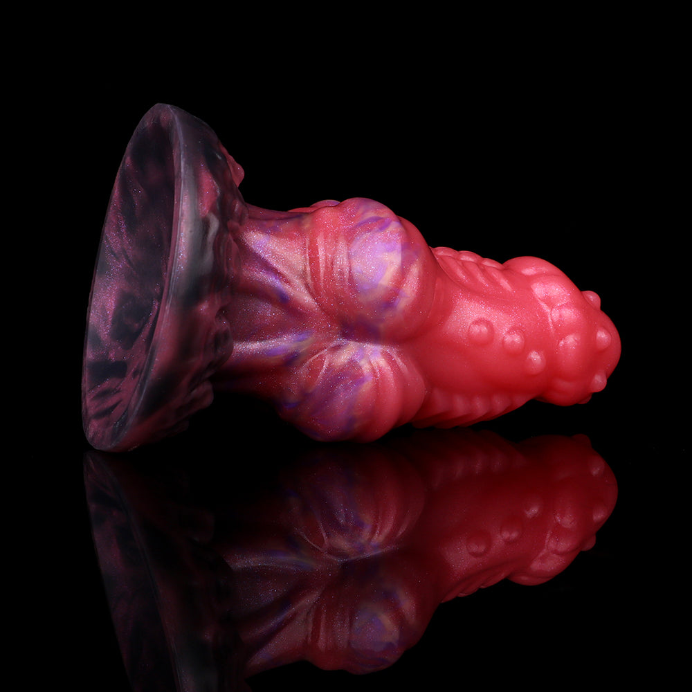 Extremer Dual Ball Anal Plug | Platinum Silicone Beast Base Plug mit Doppel-Testikel-Kugeln