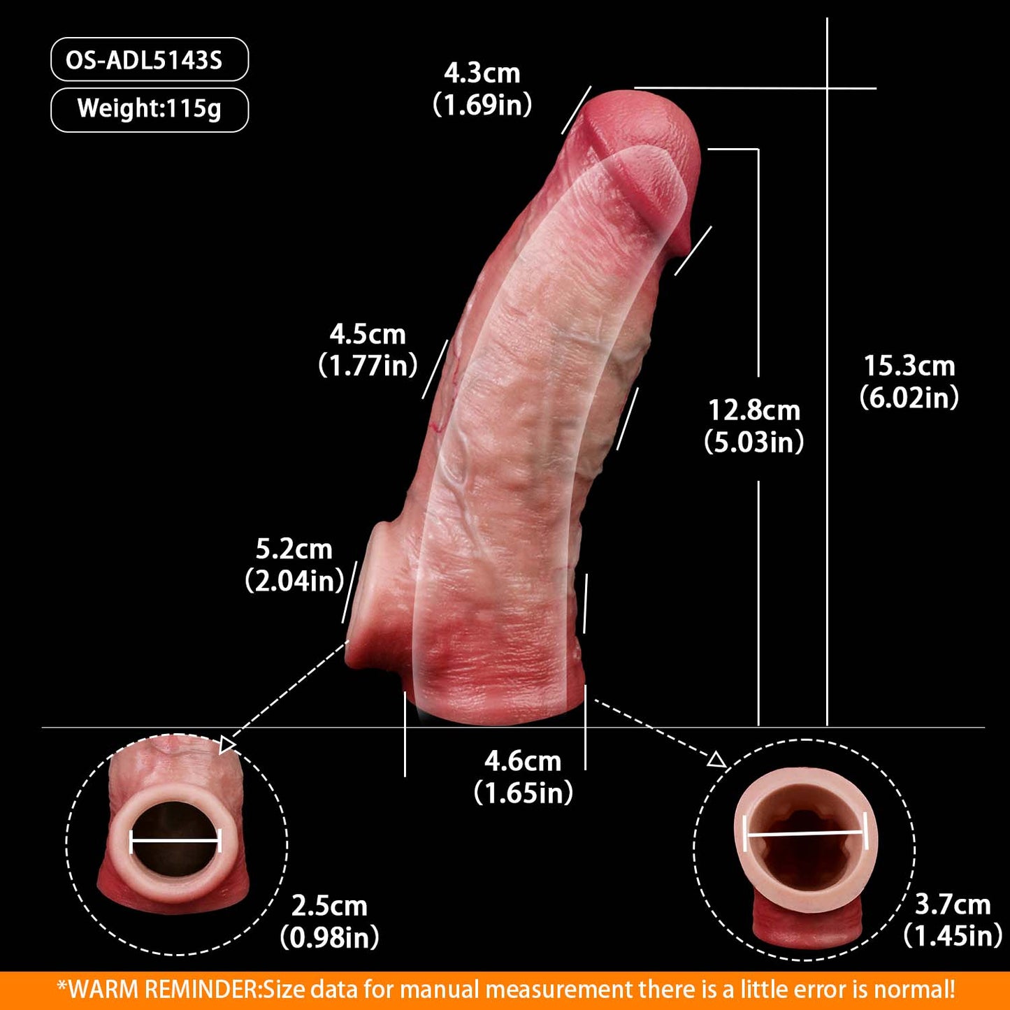 Sofortiges Upgrade: Lebensechter Penis Sleeve für maximale Länge & Umfang