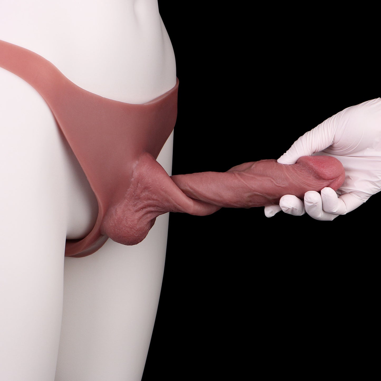 Satin Black Penis Sleeve – Luxury Ribbed Wearable Strap-On Flagship | SilikonLust