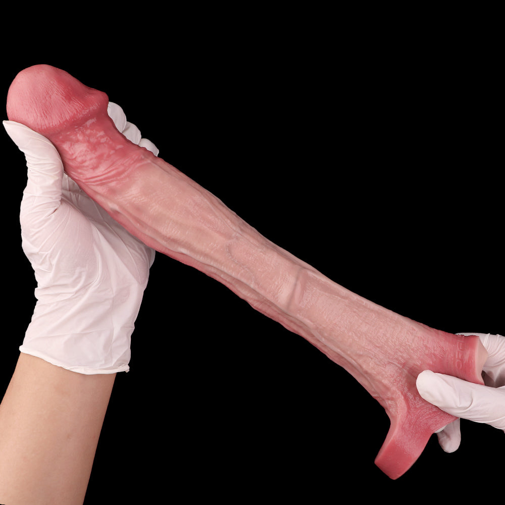 Structured Penis Sleeve made of Platinum Silicone – Flexible Fit with Suction Cup | SilikonLust