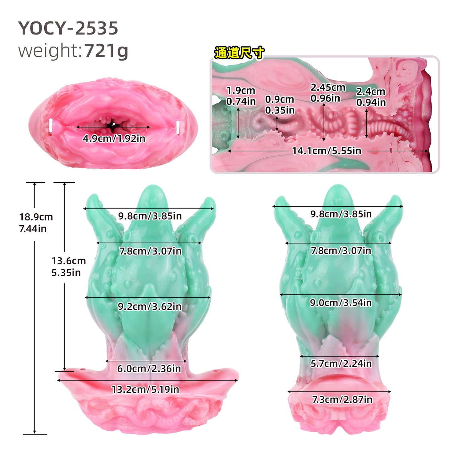 Mystische 2-in-1 Pocket Pussy & Butt Plug mit Pflanzen-Tentakel Design – Tragbarer Silikon Körpergurt für besondere Erlebnisse