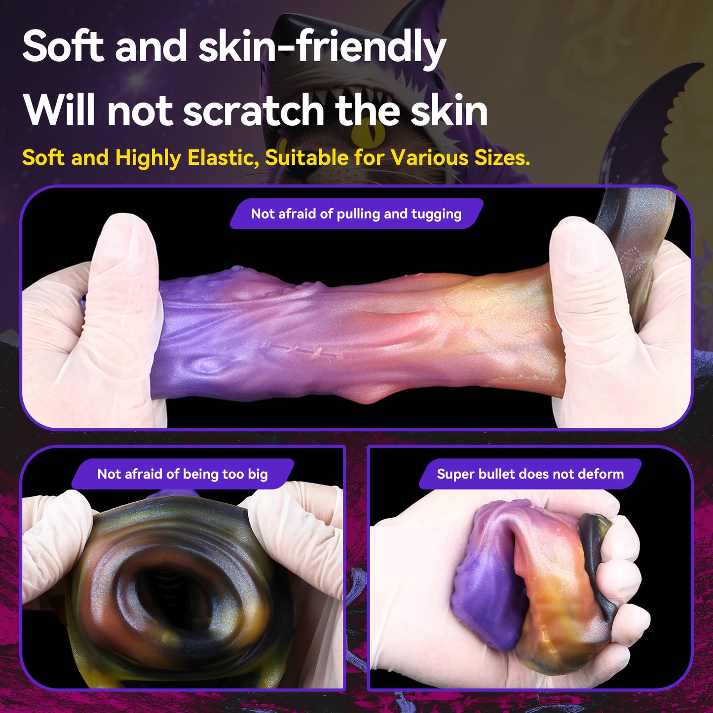 Silicone Phallus Sleeve | Delay Climax Ring & 360° Adaptive Fit | Penis Sleeve Extender Shar Vorrfyn