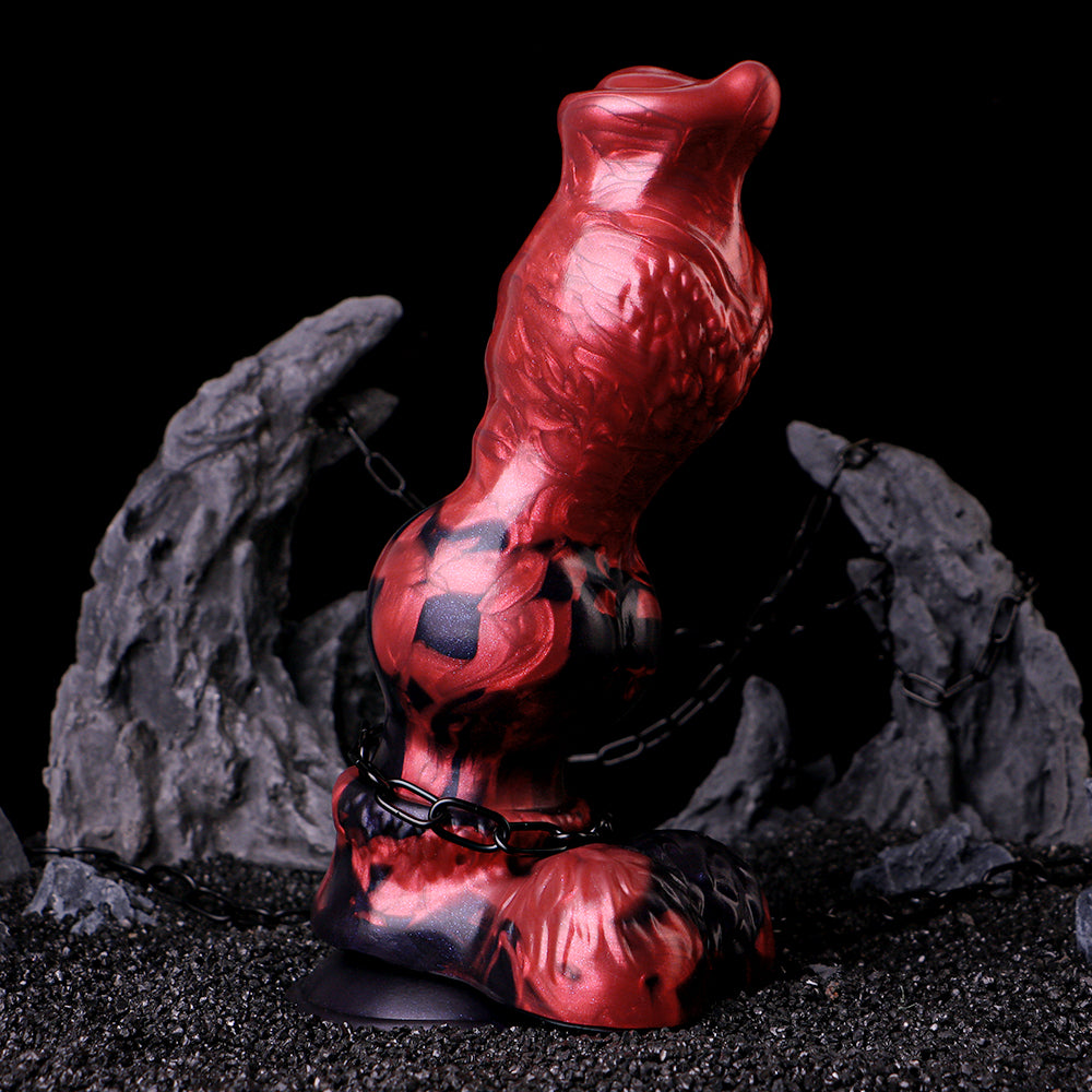 Dog Inspired Dildo Progressiv & Unausweichlich – Animal Anatomy Predator Bulb Dildo mit Doppelknoten-Welle und Gespaltener Doppelspitze