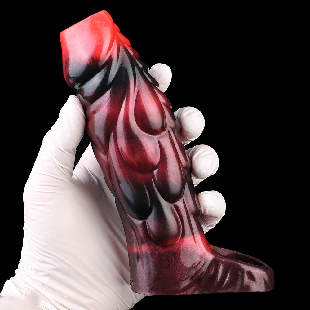 Fantasy Penis Sleeve – Rectangular Glans Cap & Muscle Flow Texture | SilikonLust