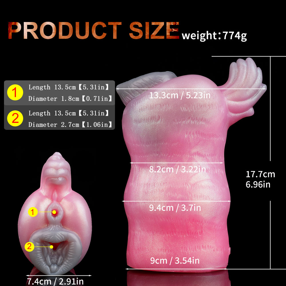 Wolf Fantasy Pocket Pussy – Realistischer Doppelkanal-Masturbator & Silikon-Sextoy
