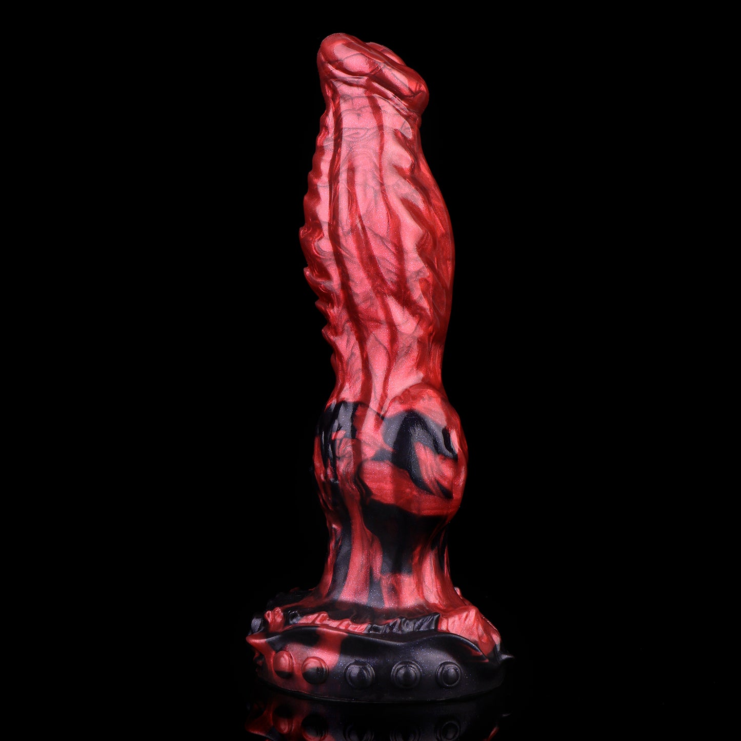 Equine Horse Dildo XL - Stallion Fantasy | Riesiger Hodensack Saugnapf Rot-Schwarz Platin