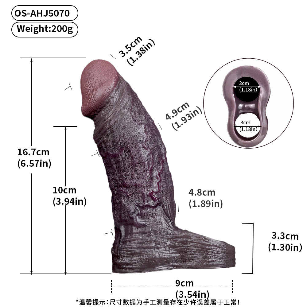 Obsidian Black Penis Sleeve – Dual-Ring Extender für maximale Präsenz | SilikonLust