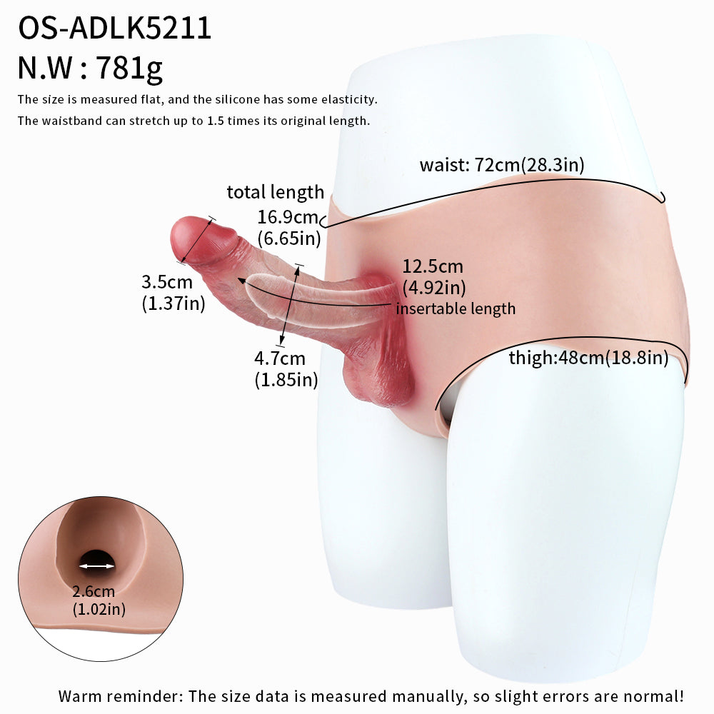 Wearable Penis Sleeve Strap-On – Spiralvene & Hyper-Realistische Eichel | Platin-Silikon | SilikonLust