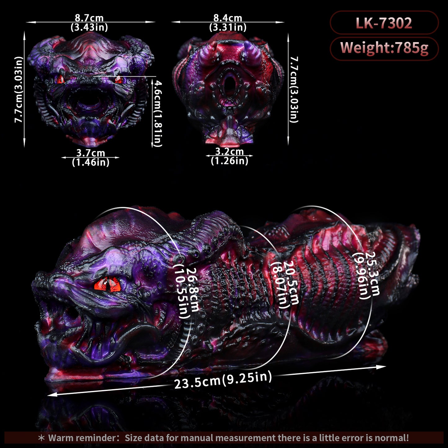 Drachenmädchen Sexpuppe – Schwarze Fantasy-Kreatur mit Wet-Look-Lila & Blutrot-für dunkle Nächte