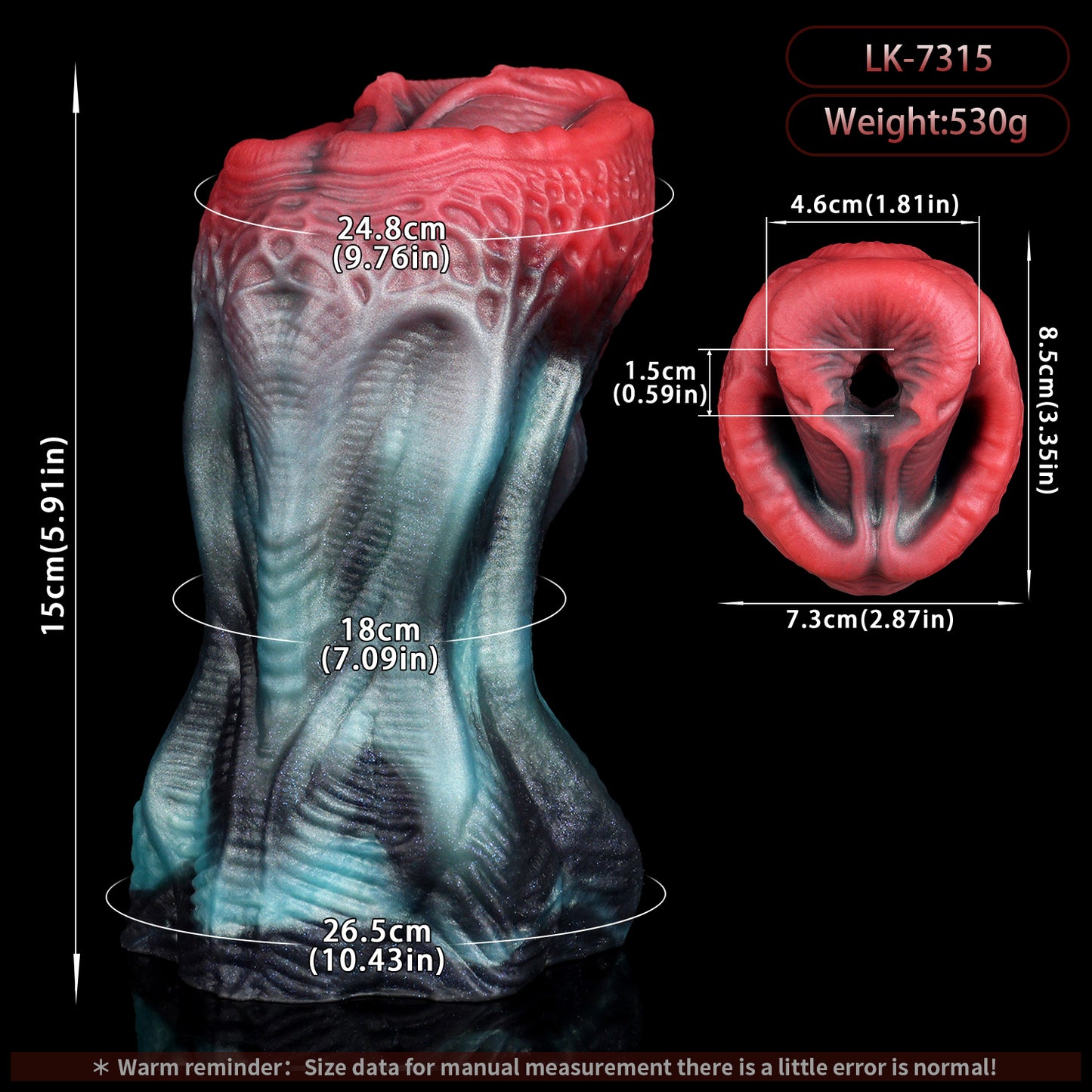 Monster Masturbator – Alien Texture in Blue & Red | SilikonLust