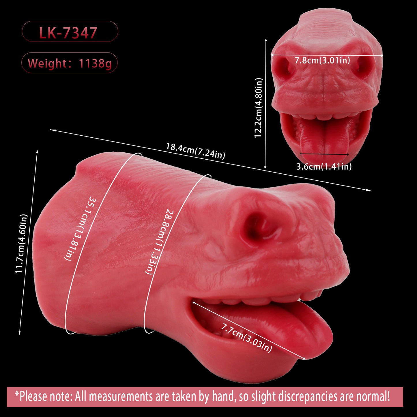 Extravagante Pferdemaul Pocket Pussy aus Platin-Silikon – Intensiver Blowjob Stroker & Fantasy Oral-Masturbator für aufregende Solo-Sessions