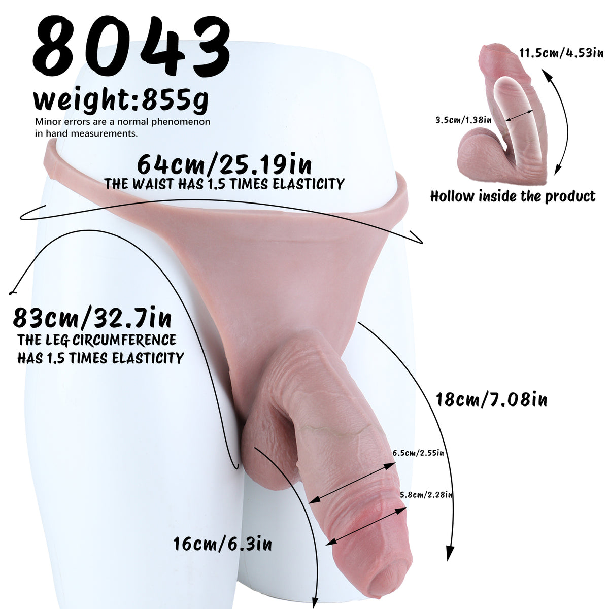Tanga Penis Sleeve Vorhaut – Penisverstärker mit natürlicher Vorhaut-Eichel, Vollhaut-Schafttextur, breitem Umfang & Doppel-U-Tanga-System aus Platin-Silikon