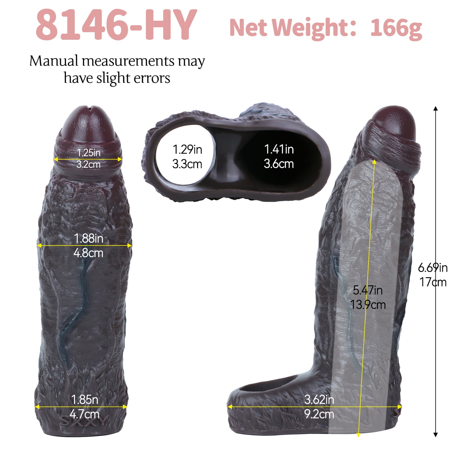 Obsidianschwarzer Penis Sleeve – Realistische Manschette für Verdickung & Verzögerung