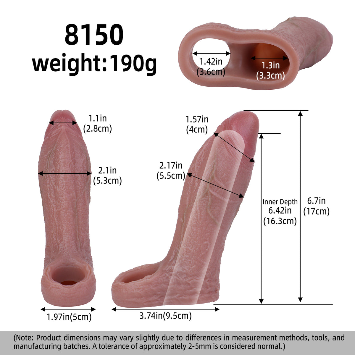 Penis Sleeve – Volle Frontkontur in Pfirsichrosé für intime Paarmomente