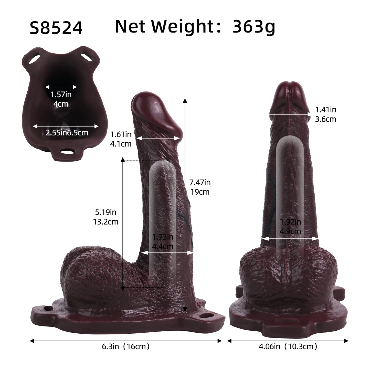 Diskret & Intensiv: Premium Penis-Sleeve aus Platin-Silikon in Tiefbraun