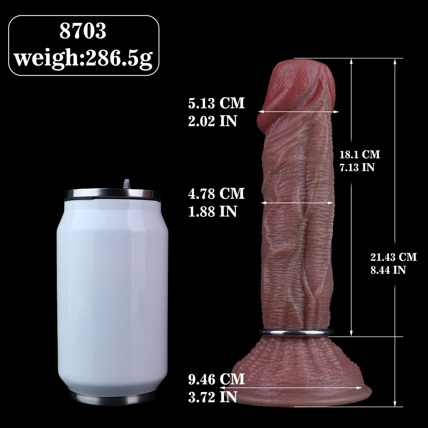 Hautfarbener Eiablage-Dildo mit Saugfuß & Pumpe – Medizinisches Silikon Ovipositor für extremes Kink-Play
