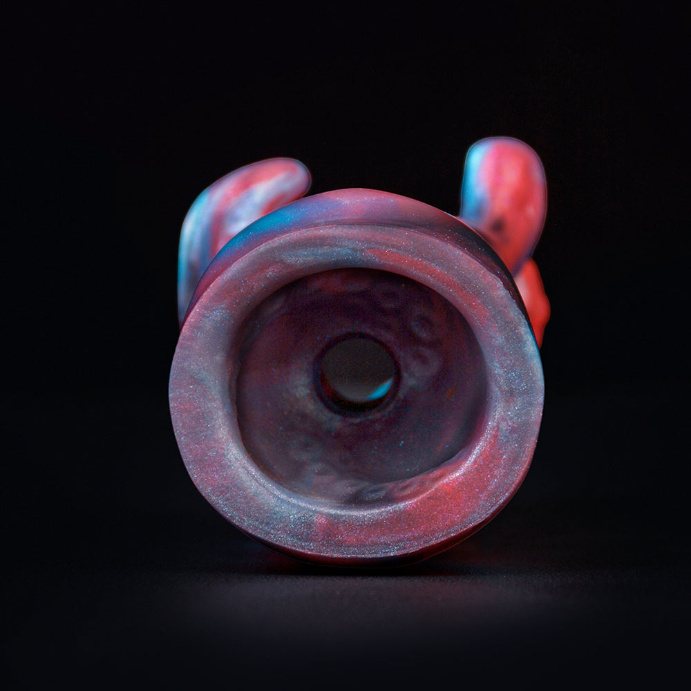 Tentacle Silicone Mouth Gag – Fantasy Silicone Mouth Plug mit Harnais-Lederband und Goldenen Beschlägen