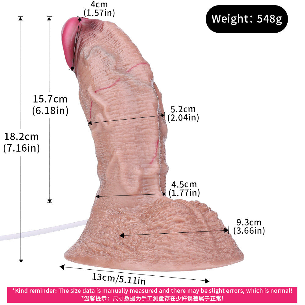 Soft Silicone Squirting Dildo mit Handdruck- Realistischer Cumshot Dildo mit Pumpmechanismus
