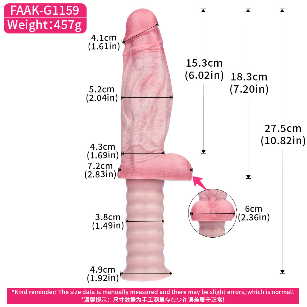 Realistischer Silikon Dildo mit Saugnapf – Hautnahes Design, flexible Nutzung & Griff | Penis Dildo aus Platin-Silikon für diskrete intime Momente