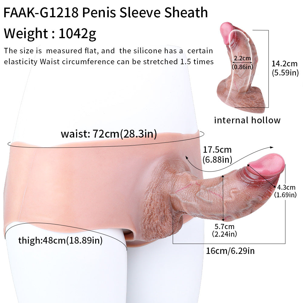 Hands-Free Strap-On Penis Sleeve – Hyper-Realistic Wearable Dildo without Harness | SilikonLust