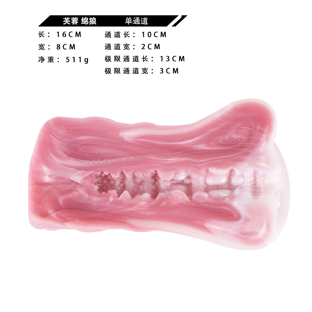 Runde Soft Silicone Pocket Pussy – Fantasy Lifelike Toy mit dichtem Granulat-Kanal für intensives Umschließen