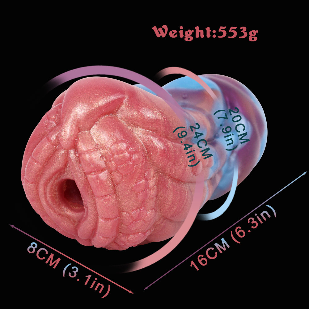 Organic Fantasy Masturbator Sleeve – Sci-Fi Alien Texture Stroker made of Platinum Silicone for Immersive Deep Stimulation