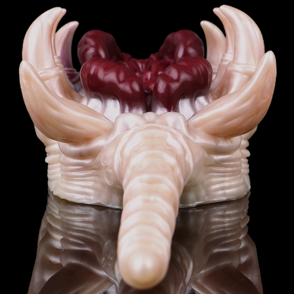 Facehugger Style Silicone Masturbator - Alien Creature Pocket Pussy Double Tooth Entrance Tentacle Grip