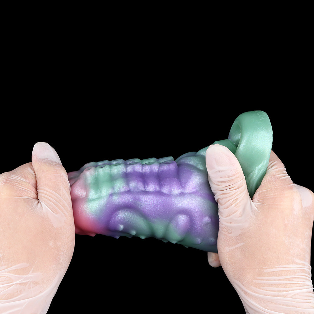 Silicone Fantasy Penis Sleeve Alien Biomorph – Closed-End & Vacuum Effect | SiliconeLust