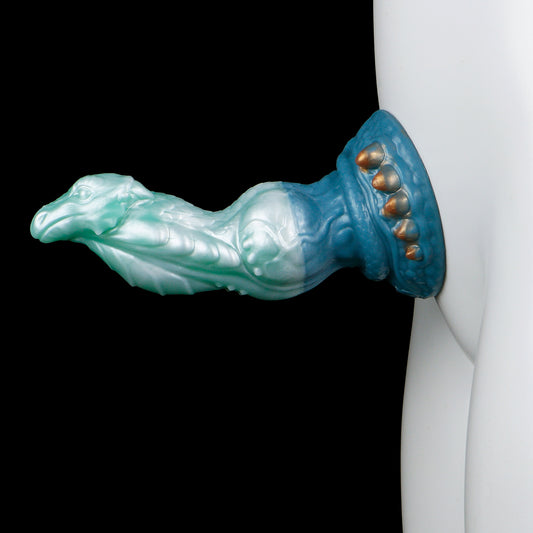 Mystical Ocean Dragon Dildo: Inflatable Fantasy Experience with Suction Cup & Color Gradient