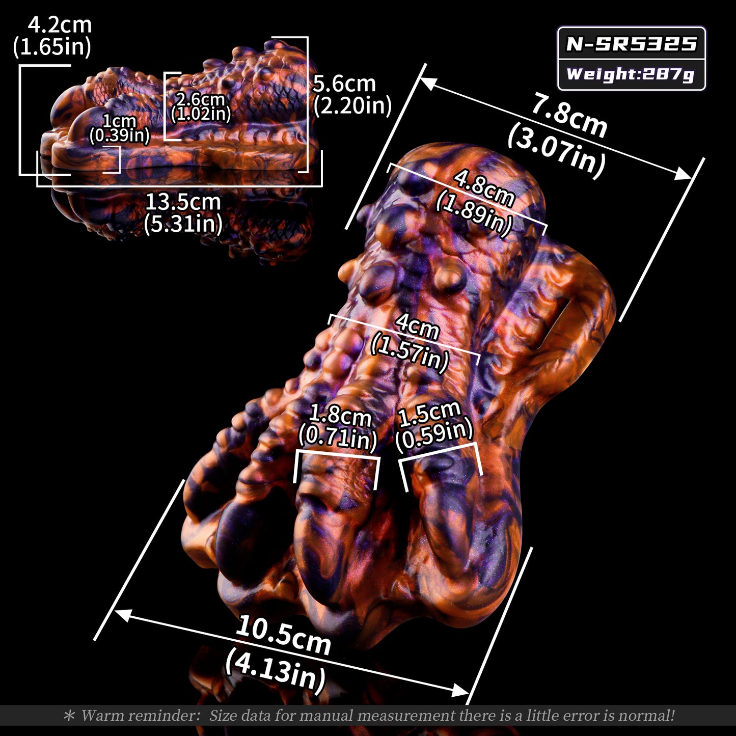 Fantasy Alien-Kralle Sex Grinder – Violett-Bronze Edition