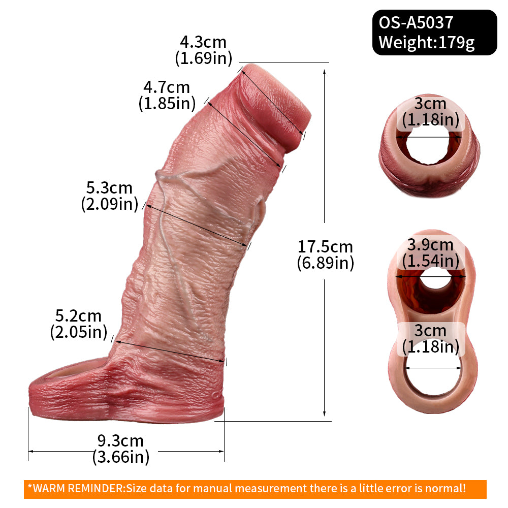 Penis Sleeve aus Platin-Silikon – Realistisch, Dehnbar & Sofort Tragbar