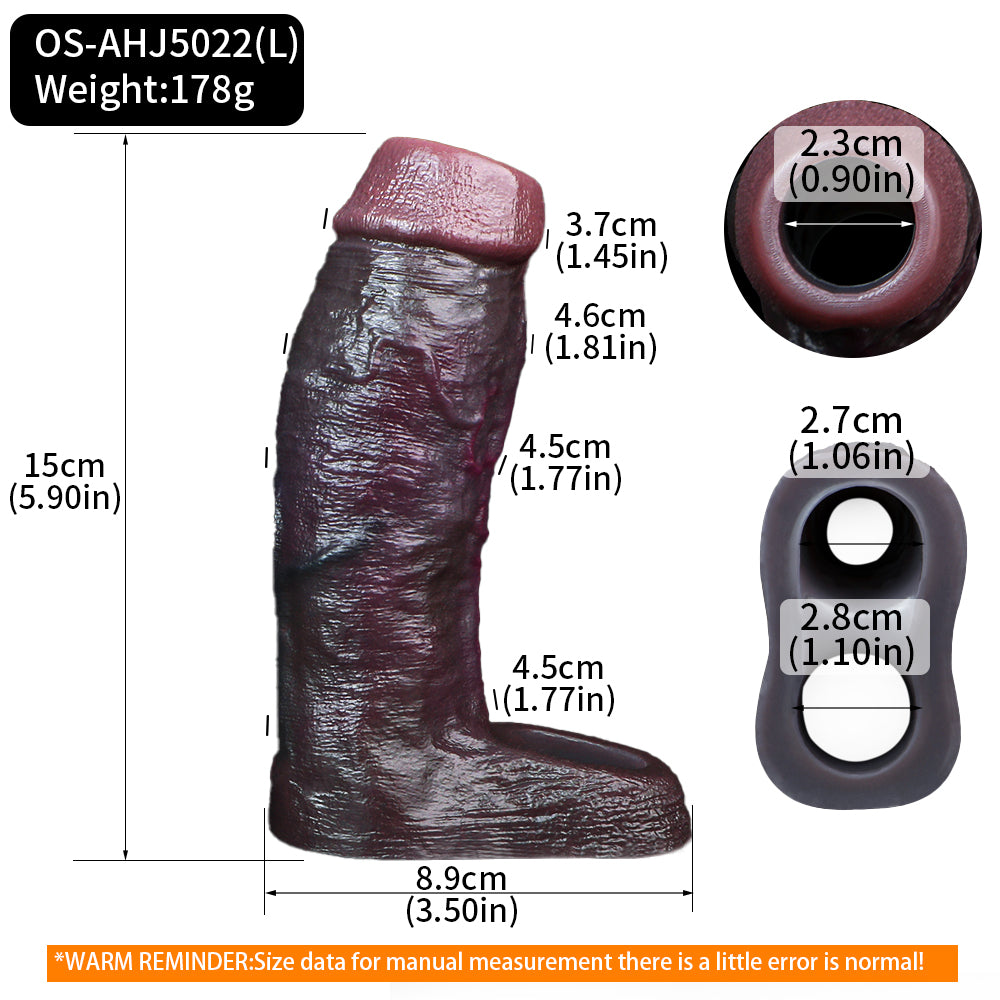 Obsidian Black Penis Sleeve – Realistische Verlängerung & Intensives Gefühlserlebnis