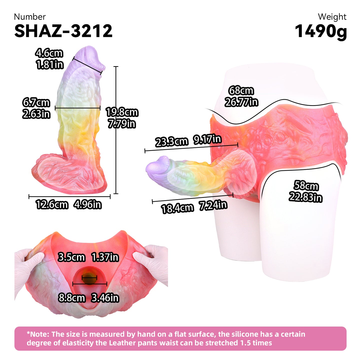Five-Tone Gradient Penis Sleeve – Liane-Totem-Textur, Macaron-Farbguss & Fantasy-Glans | Platin-Silikon | SilikonLust
