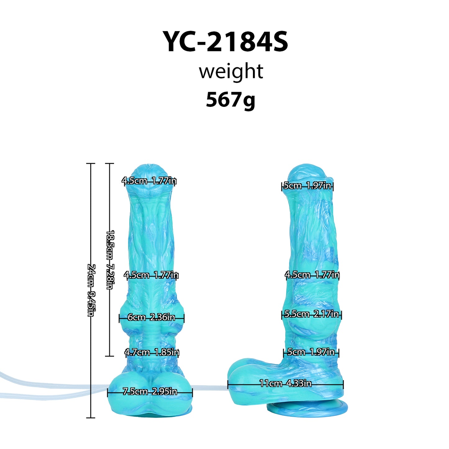 Erotisch Fantasy Dildo Eisblau – Squirting Edition | SilikonLust