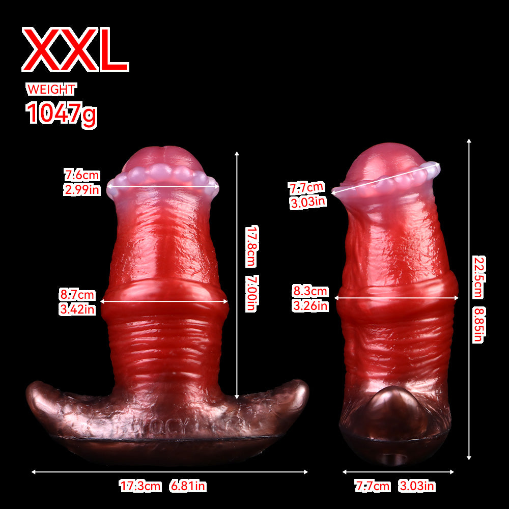 Anal Plug aus Platin-Silikon mit Ringstruktur – Anal Plug mit Vibratoröffnung, Strap-On kompatibel für intensives Training & Rollenspiel