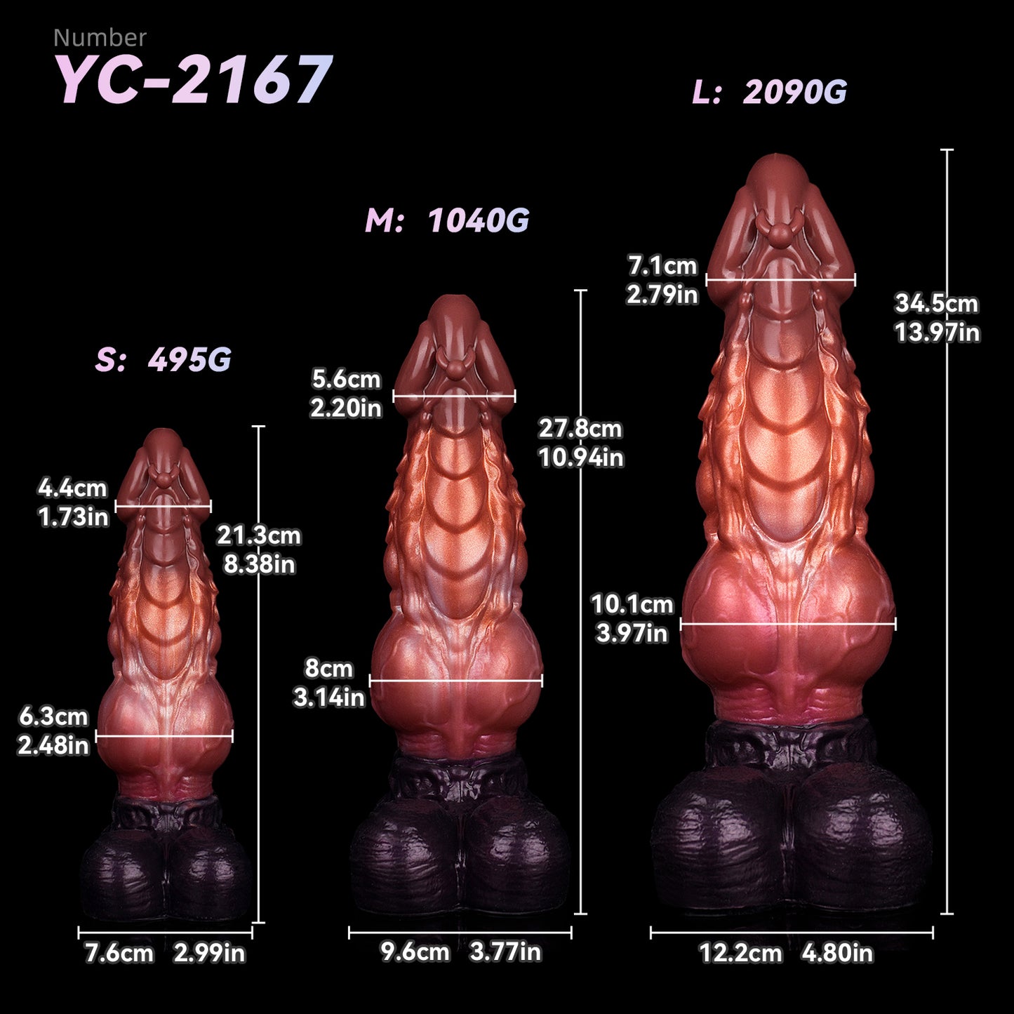 Realistic Fantasy-Style Silicone Suction Cup Dildo | Silicone Sex Toy