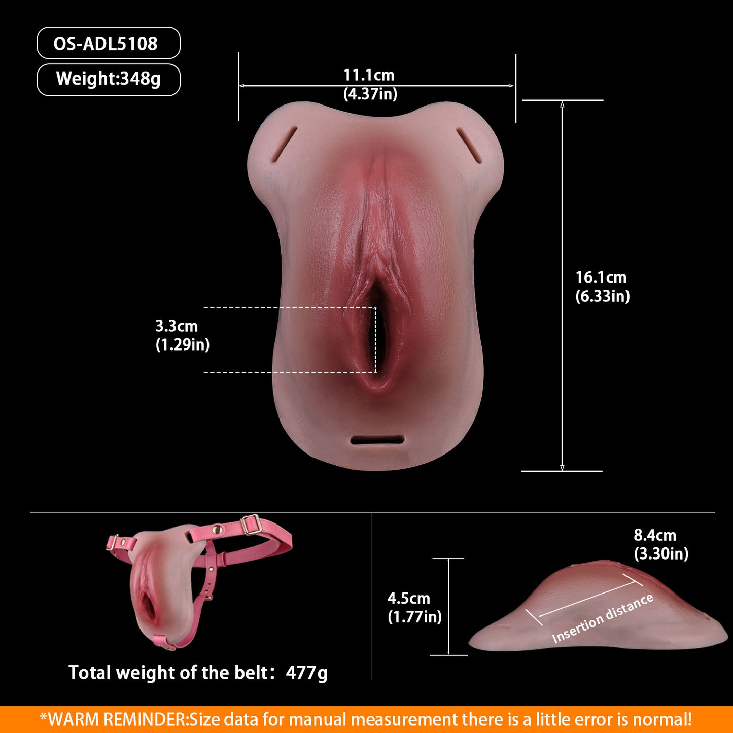 Pussy-Panties mit Lederriemen | Transgender Vaginal-Gaff für Trans & Femboys