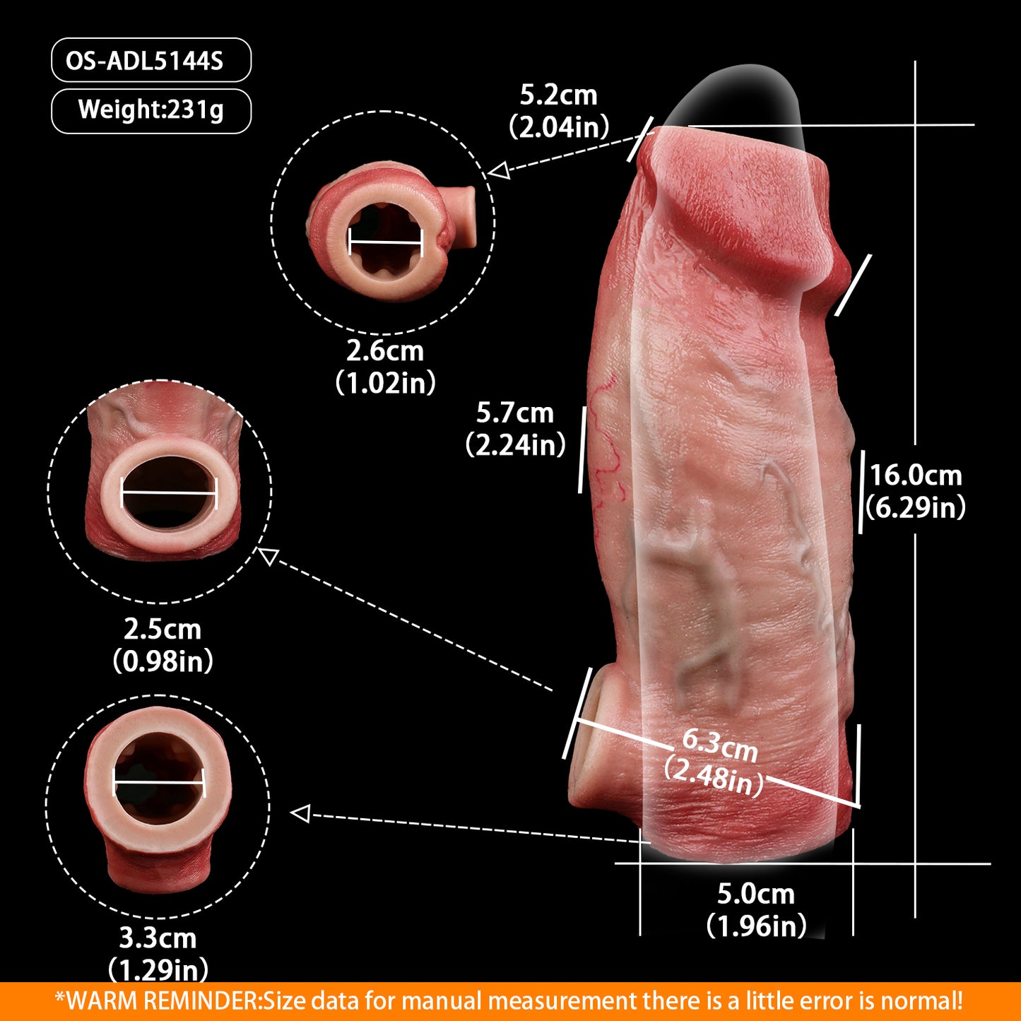 Lebensechte Penis Sleeve Hülle in Hautfarbe – Penisüberzug & Erektionshilfe für maximale Ausdauer und mehr Umfang beim Liebesspiel