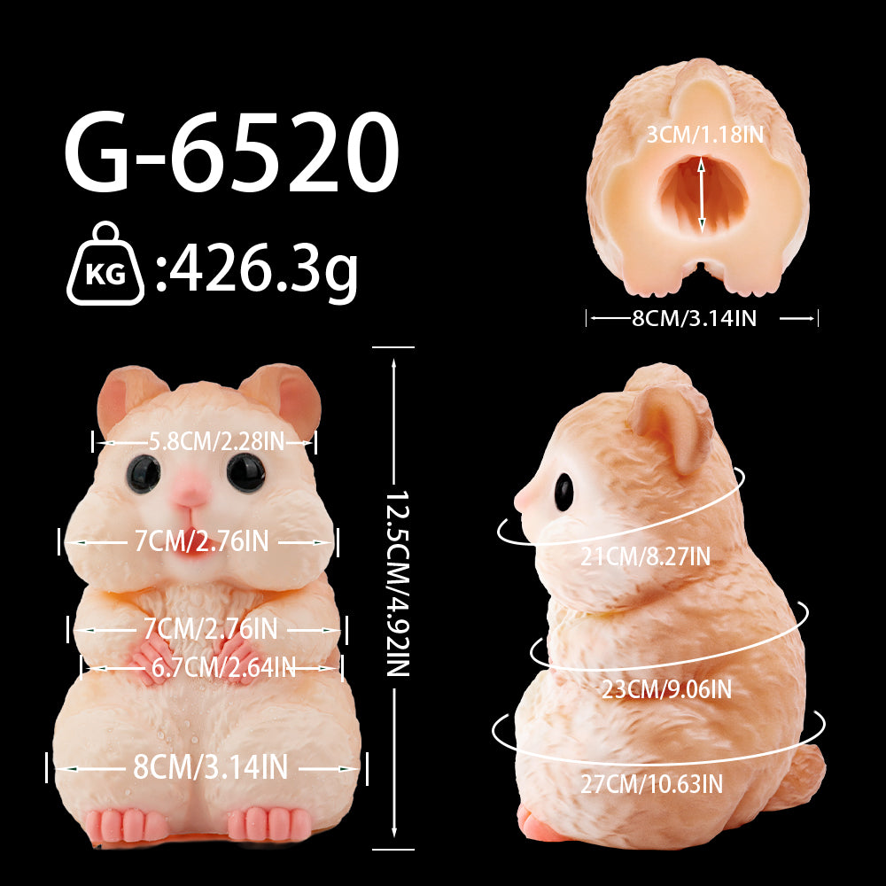 Peach-Soft Hamster Masturbator: Cute Platinum Silicone Premium Sex Dolls for Intense Moments