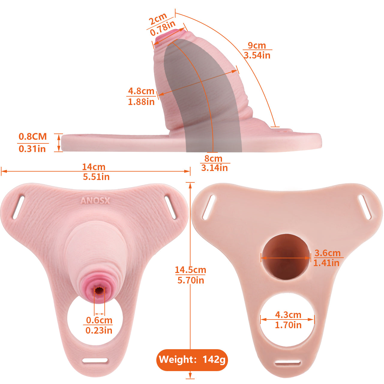 Bionischer Peniskäfig Silikon - Chastity Cage Hyper-Realistic Kurzform Urinary Opening Keuschheit