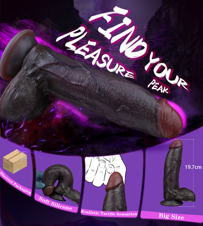 Lady Sex Big Black Cock Dildo - High-Quality Silicone Sex BBW High-Quality Silicone For All Those Seeking Stimulation