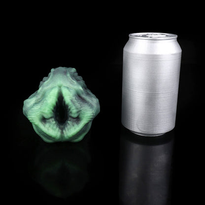 Alien Pocket Pussy mit Rautenöffnung – Biolumineszenz-Grün, Kontraktionsstruktur & Einzelkanal aus Platin-Silikon