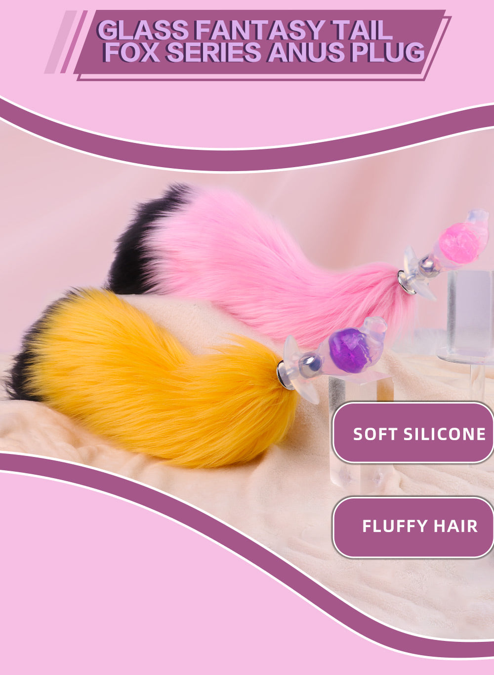 Fuchsschwanz Anal Plug Cosplay Set - Glazed Phantom | Beginner Tail Plug Eisriss-Perle Silikon SilikonLust