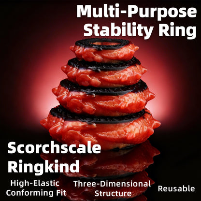 Drachenschuppen Penisring aus Platin-Silikon – Drachen Cock Ring mit Compression Lock für vielseitige sensorische Szenarien
