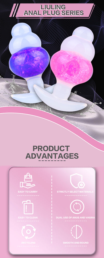 Triple Stage Fantasy Butt Plug – Tiered Three Segment Plug with Crystal Core | SilikonLust