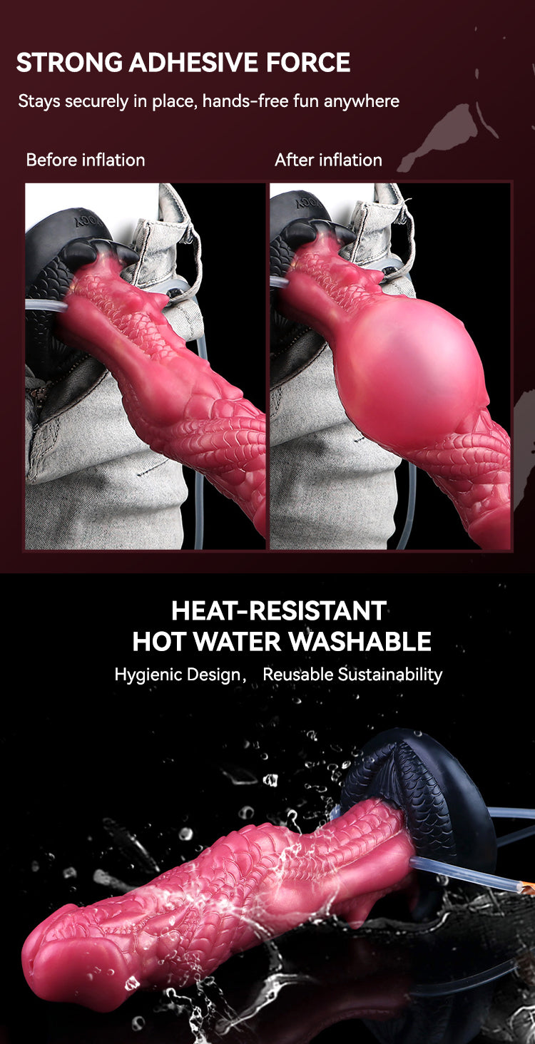 Creature Dildo Scale Pattern – Inflatable Knot & Squirt | SilikonLust