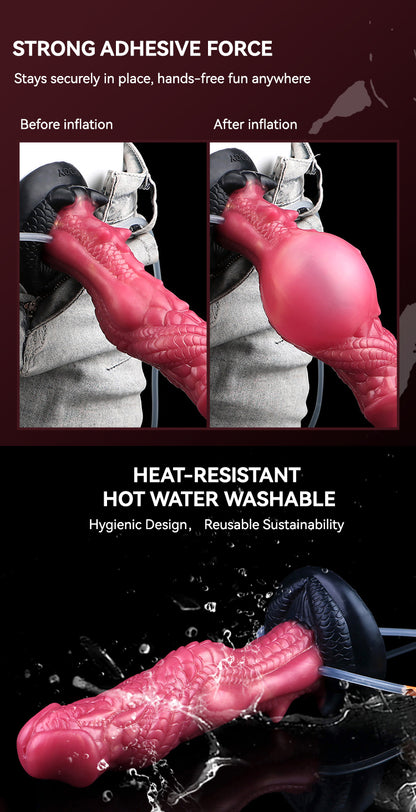 Creature Dildo Scale Pattern – Inflatable Knot & Squirt | SilikonLust