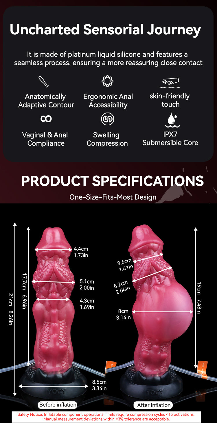 Creature Dildo Scale Pattern – Inflatable Knot & Squirt | SilikonLust