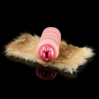 Braunen Plüsch-Häschen-Design-Sexspielzeug für Männer-Flüssigsilikon-Stroker