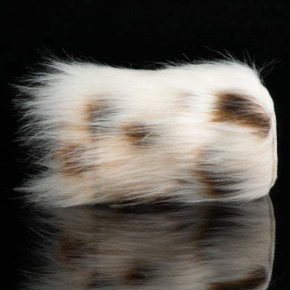 Spotted Plush Masturbator - Anatomical Dalmatian Sex Toy made of White Platinum Silicone sex toys
